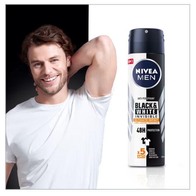 Deodorant spray Nivea Men Black & White Invisible Ultimate Impact, masculin, 150 ml [2]