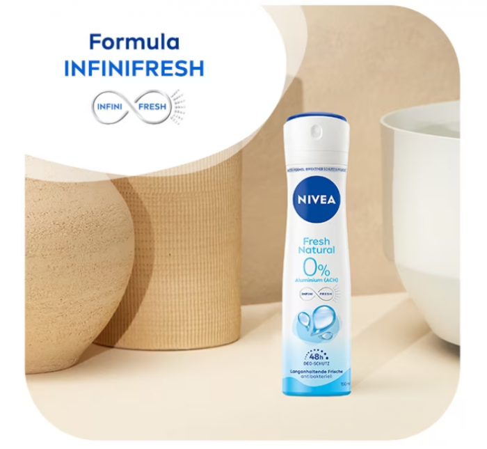 Deodorant spray Nivea Deo feminin Fresh Natural, 150 ml [3]