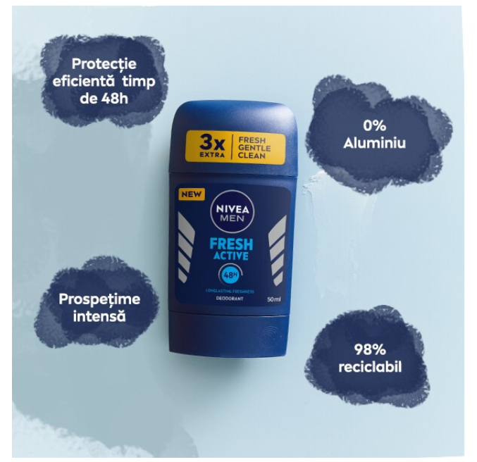 Deodorant Stick pentru barbati,Nivea Fresh Active, 50 ml [3]