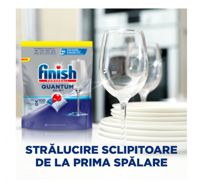 Detergent capsule pentru masina de spalat vase Finish Quantum All in 1, 100 spalari [2]