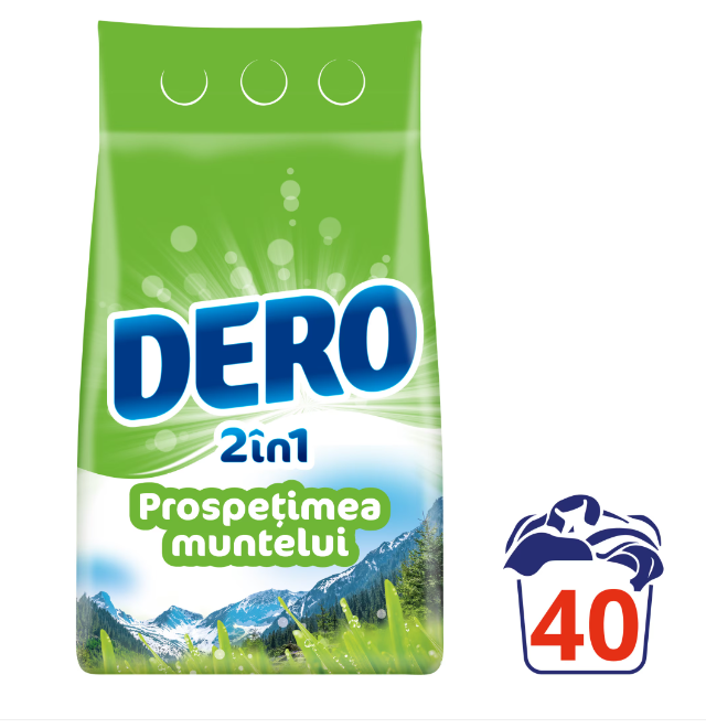 Detergent de rufe pudra Dero 2in1 Prospetimea Muntelui, 3kg, 40 spalari [2]