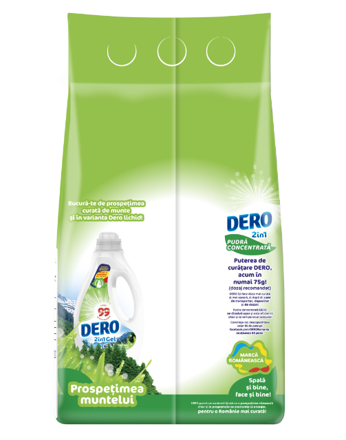Detergent de rufe pudra Dero 2in1 Prospetimea Muntelui, 3kg, 40 spalari [3]