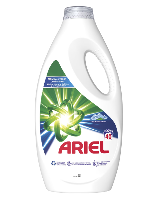 Detergent de rufe lichid Ariel Mountain Spring, 40 spalari