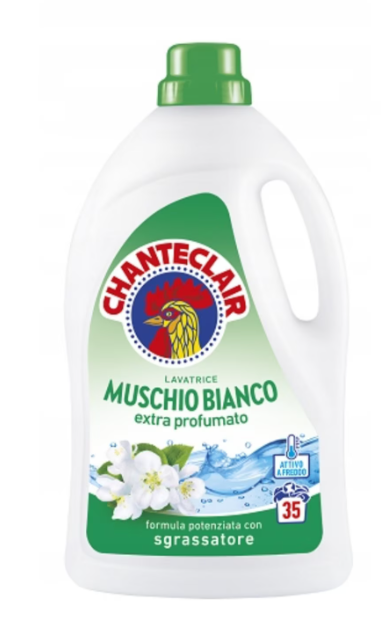 Detergent Lichid de Rufe, Chante Clair, Mosc Alb, 1575ml, 35 spalari