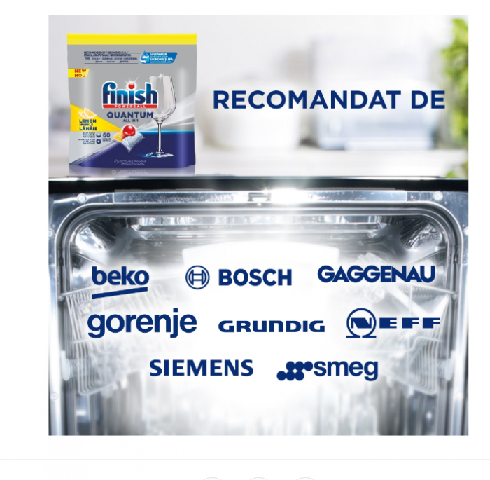 Detergent capsule pentru masina de spalat vase Finish Quantum All in 1 Lemon, 60 spalari [6]