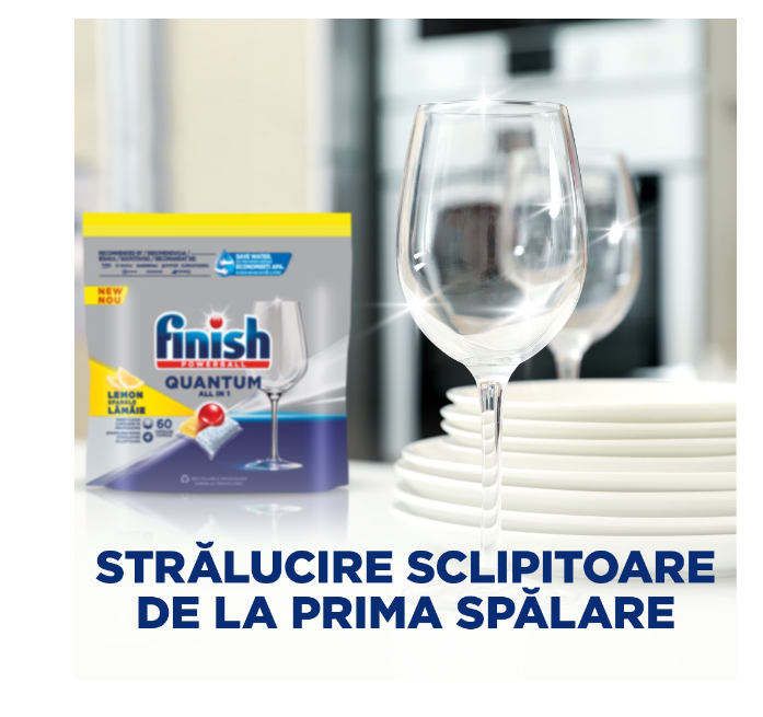 Detergent capsule pentru masina de spalat vase Finish Quantum All in 1 Lemon, 60 spalari [4]