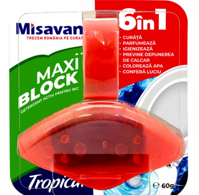 Display Odorizant toaleta Misavan Maxi Block Tropical 10 buc/display, 90040726 [2]