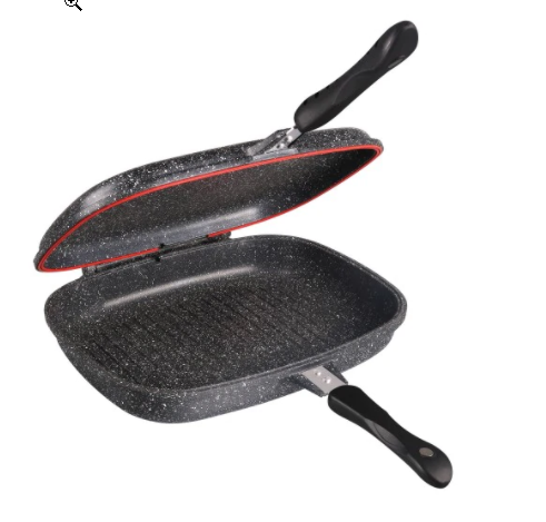 Tigaie dubla 32 cm, fara inductie, marmorata, din aluminiu forjat [2]