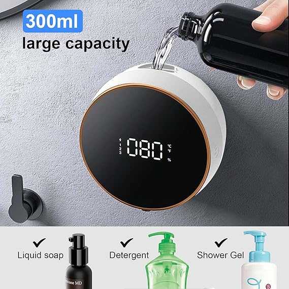 Dispenser automat de săpun cu senzor Colexy, 300 ml, alb, montaj pe perete, reîncărcabil, 3 niveluri reglaj, no touch [3]