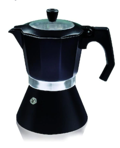 Espressor cafea din aluminiu Zephyr, 300ml, negru, capacitate maxima: 6 cupe [1]