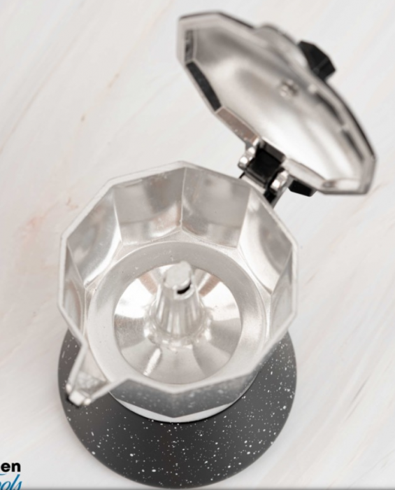 Espressor din aluminiu pentru aragaz Bohmann, 3 Cesti, Aluminiu, maner bachelita, inductie, Negru [4]