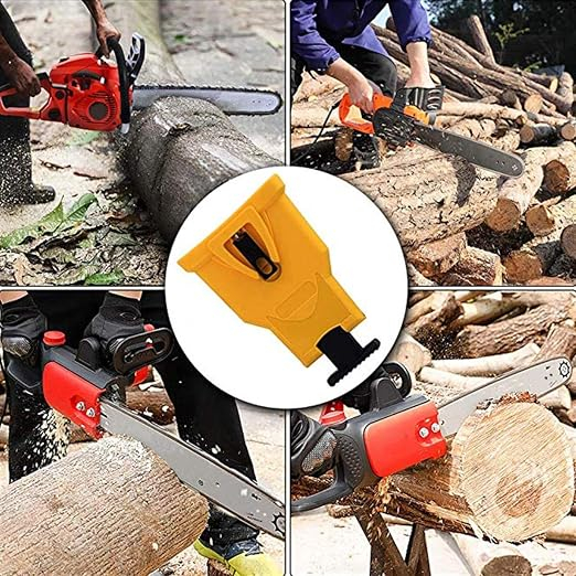 Ascutitor pentru Lant Drujba cu 7 Pietre de Ascutire, 1 Piatra Montata + 6 Rezerve, Unealta Portabila pentru Motoferastrau, Compatibil Lame 14"/16"/18"/20" [6]