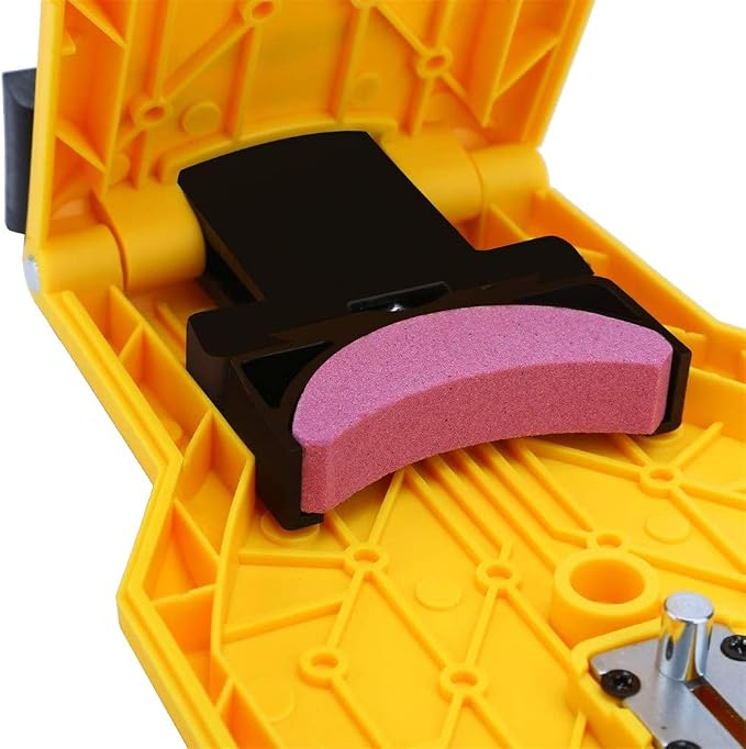 Ascutitor pentru Lant Drujba cu 7 Pietre de Ascutire, 1 Piatra Montata + 6 Rezerve, Unealta Portabila pentru Motoferastrau, Compatibil Lame 14"/16"/18"/20" [8]