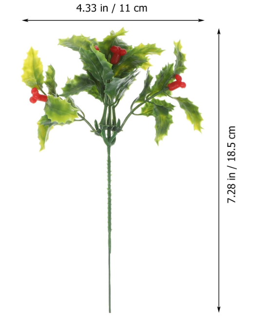 Set12 fire bobițe decorative artificiale roșii – ornamente, coronițe și aranjamente [2]