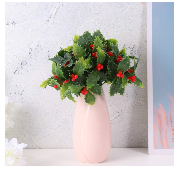 Set12 fire bobițe decorative artificiale roșii – ornamente, coronițe și aranjamente [3]