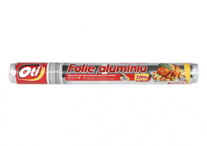 Folie aluminiu OTI, 20m, tipla, pentru uz casnic [3]