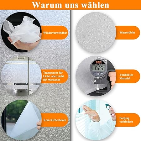 Folie geam mata 60x 200 cm, opaca, anti-UV, cu prindere statica, fara adeziv, pentru casa si birou [7]