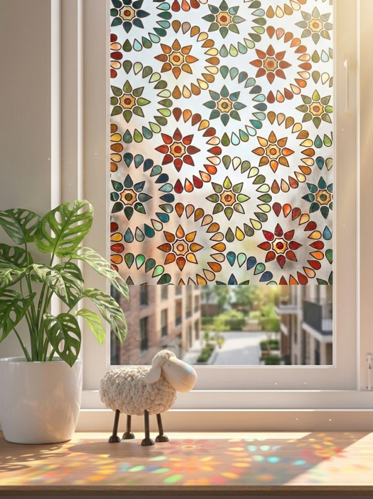 Folie decorativa pentru geam, autocolanta, 60 x 180 cm, folie pentru intimitate si protectie vizuala [1]
