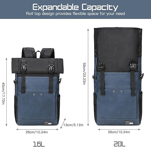 Rucsac stil casual impermeabil, ghiozdan calatorie si drumetie, unisex pentru femei si barbati [3]
