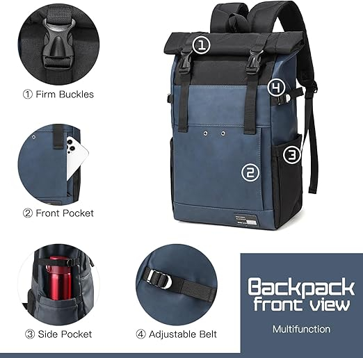 Rucsac stil casual impermeabil, ghiozdan calatorie si drumetie, unisex pentru femei si barbati [4]
