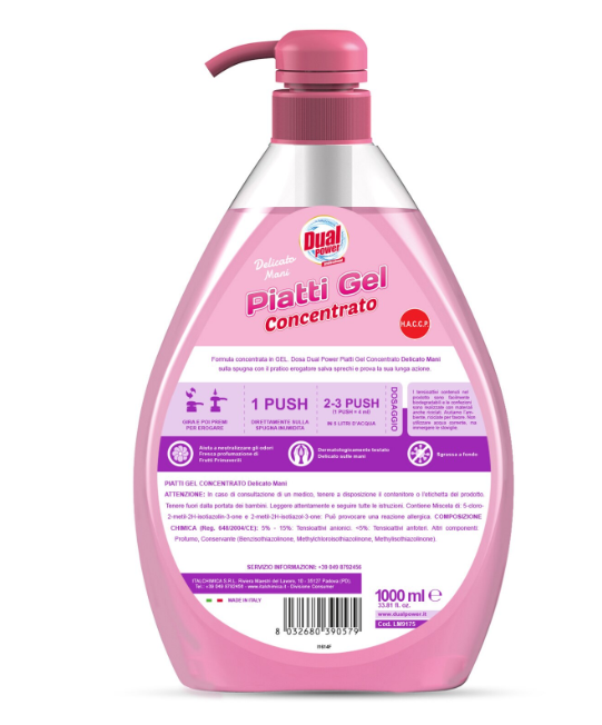 Gel de vase concentrat, Delicat pentru maini, Dual Power, 1 L [2]