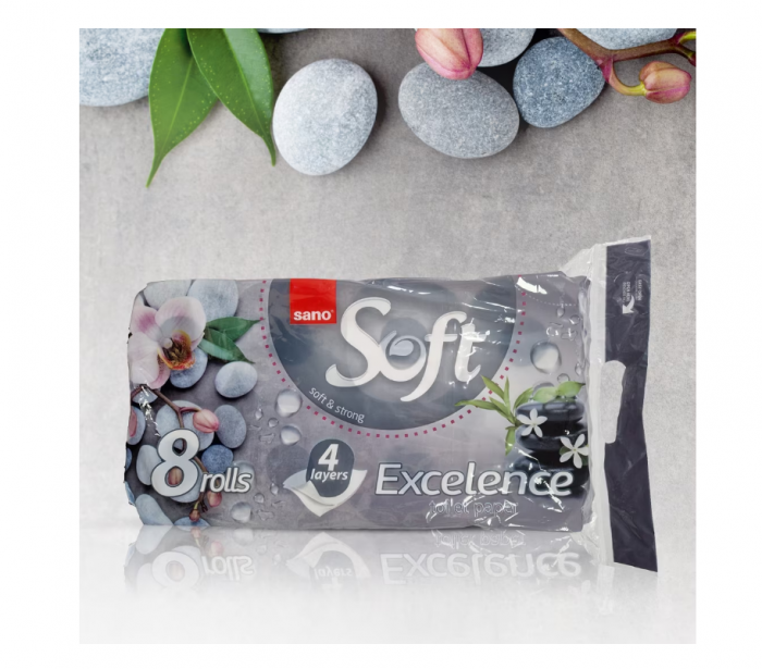 Hartie Igienica Sano Paper Toilet Excelance, 4 straturi, 8 role [2]