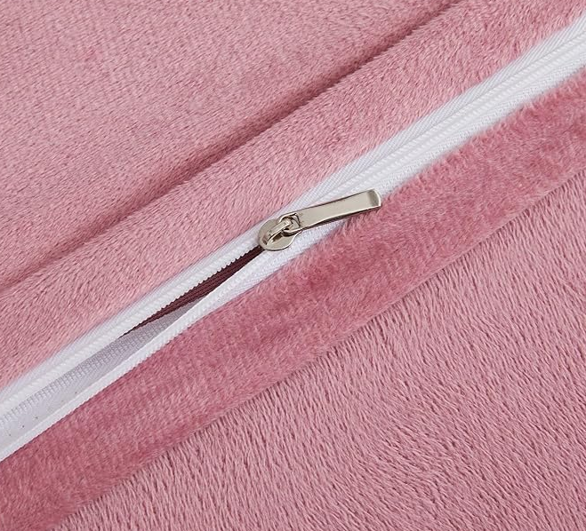 Set husa pilota pentru iarna plush/microfibră 200x200 cm – extra moale, călduroasă, cu fețe de pernă 80×80 cm , roz [4]