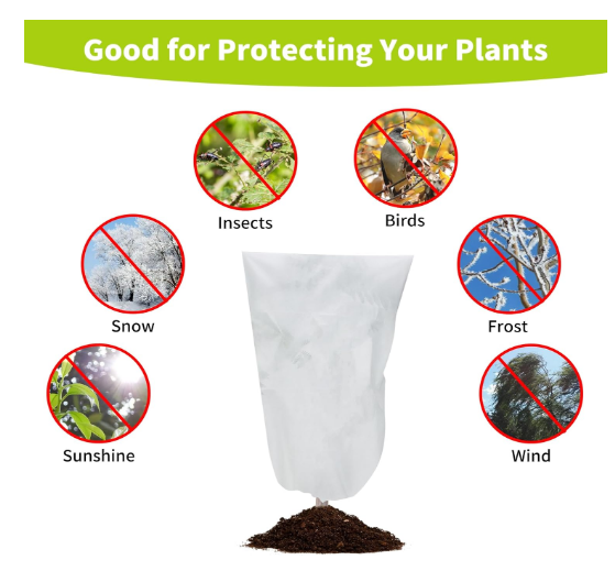 Husă de protecție de iarnă pentru plante – 120 × 180 cm - cu cordon și fermoar – rezistenta la ger [3]