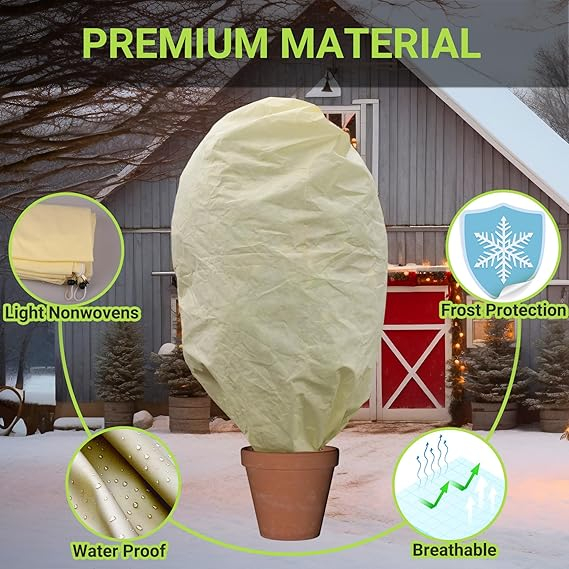 Husă iarnă Ujaxjaxi pentru plante în ghiveci, 180x210 cm, protecție împotriva înghețului, reutilizabilă, XL/XXL [3]