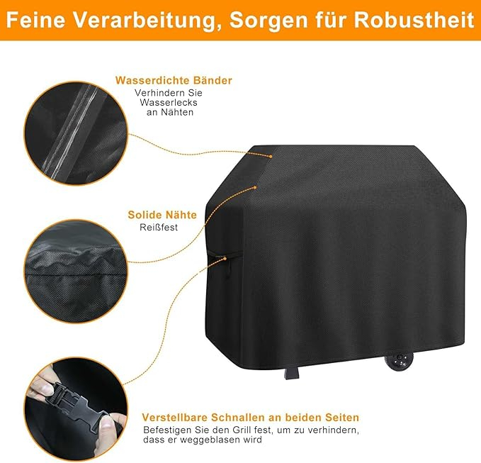 Husa gratar Impermeabila si Rezistenta la Intemperii pentru Exterior, Compatibila cu Gratare Taino si Weber, 141x65x107 cm [4]