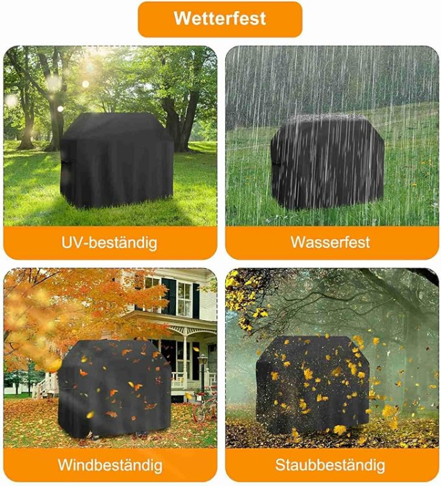 Husa gratar Impermeabila si Rezistenta la Intemperii pentru Exterior, Compatibila cu Gratare Taino si Weber, 141x65x107 cm [5]