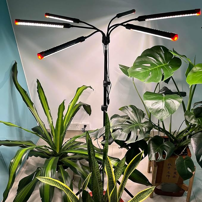 Lampă de Creștere pentru Plante de Interior – 54W cu Suport Reglabil, Spectru Complet, Timer 4/8/12h – Ideală pentru Bonsai și Alte Plante [4]