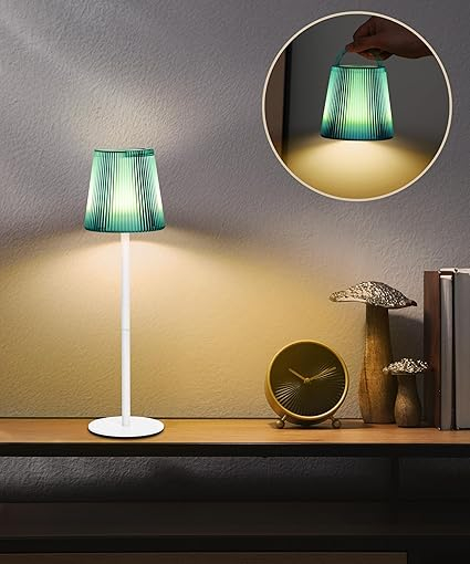 Lampa de masa wireless Faithorse, LED reglabil, reincarcabila, IP54 impermeabila, 3 moduri de culoare, pentru dormitor [1]