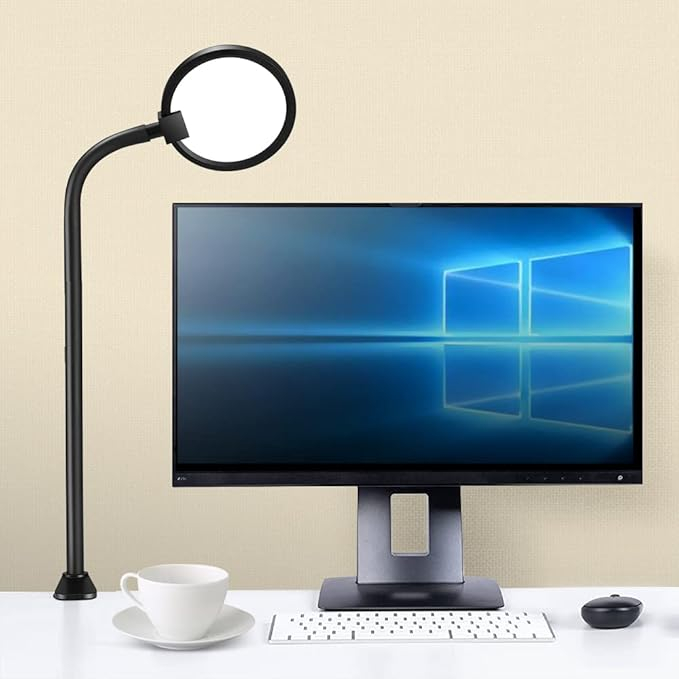 Lampa birou LED cu clema, brat flexibil silicon, zinc alloy, lumina calda 3000K, 580LM, 6W, reglabila, eye-friendly [2]