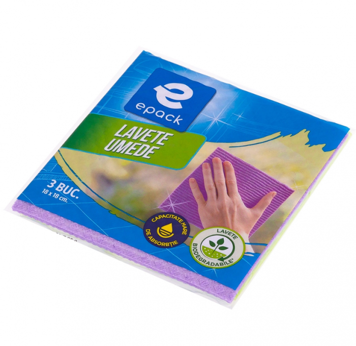 Set 3 lavete umede Epack, 18x18 cm [2]