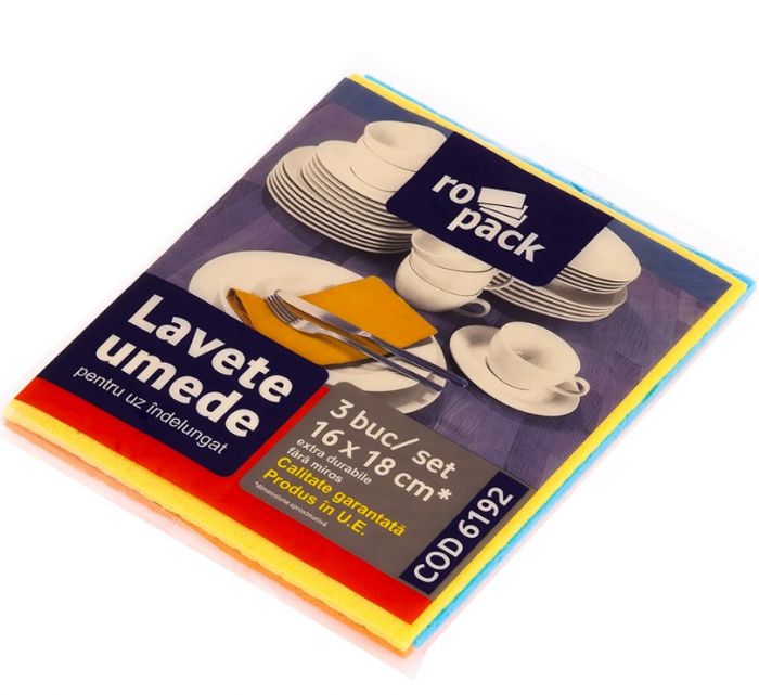 Lavete umede Ropack, 16x18cm, 3 buc/set [2]