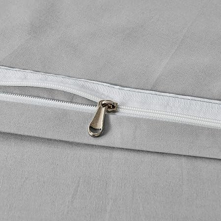 Husa pilota, Renforce 200x220 cm, gri, cu 2 fete de perna 80x80 cm, inchidere cu fermoar [7]