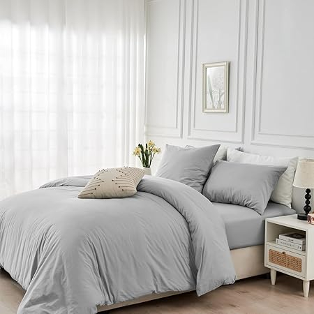 Husa pilota, Renforce 200x220 cm, gri, cu 2 fete de perna 80x80 cm, inchidere cu fermoar [4]