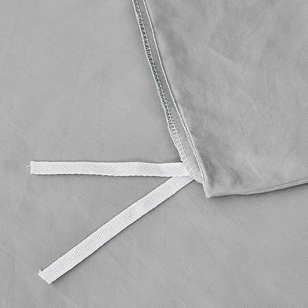 Husa pilota, Renforce 200x220 cm, gri, cu 2 fete de perna 80x80 cm, inchidere cu fermoar [6]