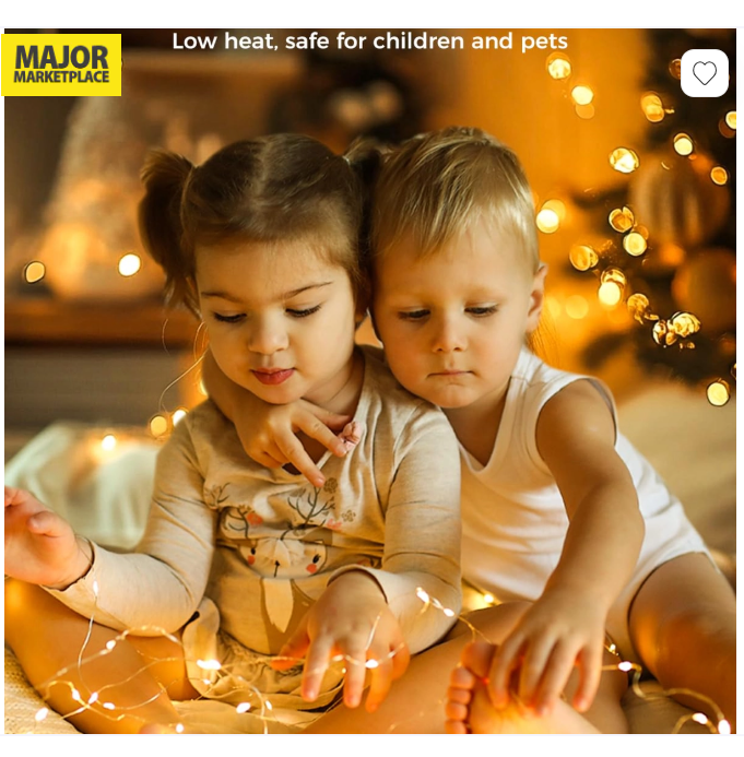 Set 2 Șiruri Luminoase LED 12 m – Cu Baterii și Temporizator, Sârmă de Cupru, 120 LED / Bucată [5]
