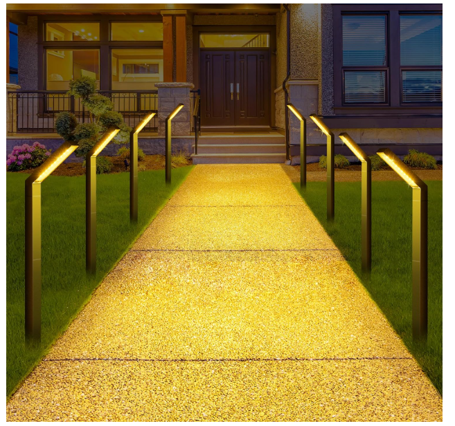 Set 8 Lampi LED Exterior Gradina cu panou solar ,   Aluminiu, Impermeabile IP65, Iluminat Alei   Curti