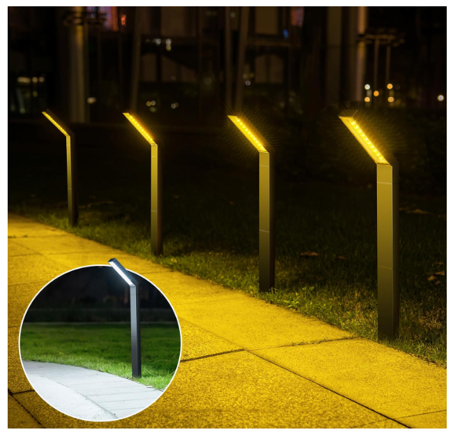 Set 8 Lămpi LED Exterior Grădină cu panou solar – Aluminiu, Impermeabile IP65, Iluminat Alei / Curți [9]