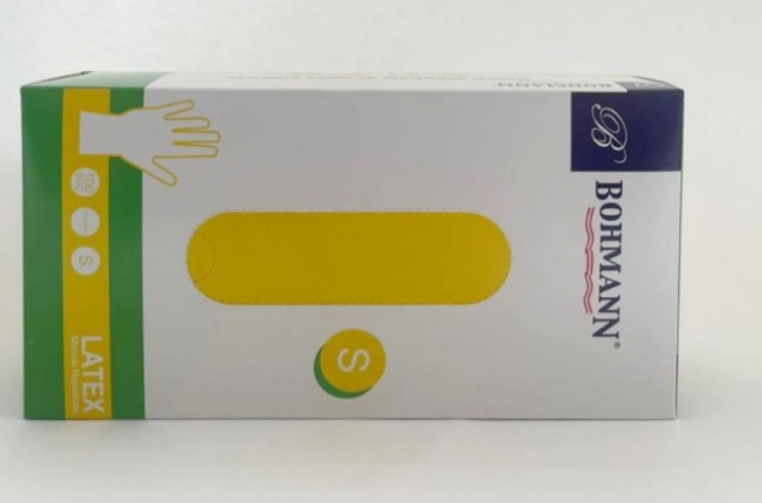 Manusi din latex 100% Premium, albe nepudrate, nesterile, de unica folosinta 100buc/cutie, S [2]