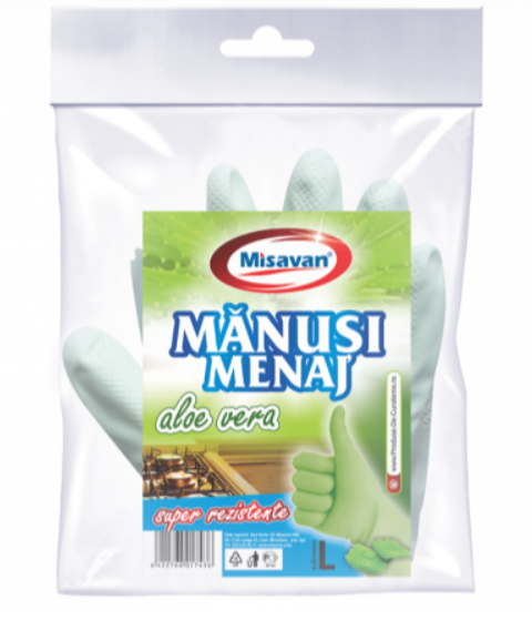 Manusi menaj cu aloe vera Misavan, marime L, 1 pereche set, 7103