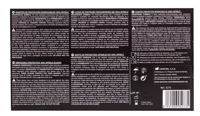 Mănuși Sanyc Sensitive, de unică folosință, fără pudră, negre, marime L [3]