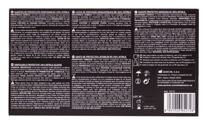 Mănuși Sanyc Sensitive, de unică folosință, fără pudră, negre, marime M [3]
