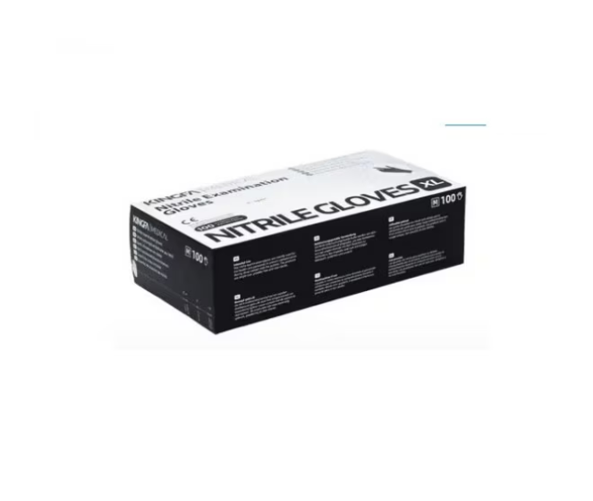 Manusi Nitril Nepudrate Negru 100 Buc. KINGFA, Marimea XL -  170529 [4]
