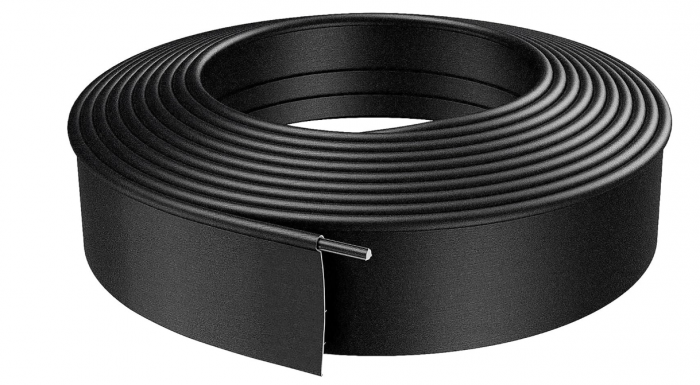 Margine pentru gazon   Delimitator,   12,  m x 10,  cm, plastic reciclat flexibil, design usor de taiat si montat