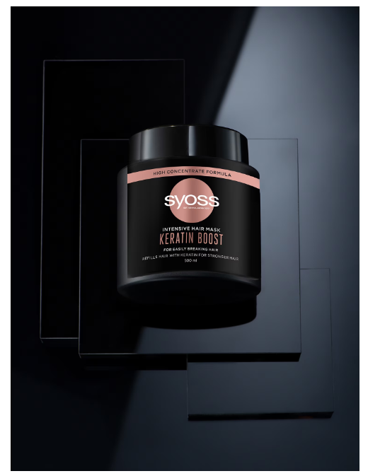 Masca de par Syoss Intensive Keratin Boost pentru par fin cu tendinta de rupere, 500 ml [3]