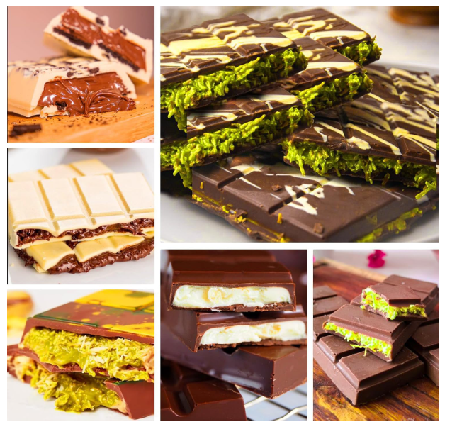Matriță silicon 6 batoane cacao adânci + racletă, 100 pungi și 40 stickere, alimentară, ușor de demoldat -fin [2]